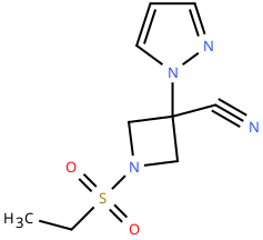 2-(1-(Ethylsulfonyl)-3-(1H-pyrazol-1-yl)azetidin-3-yl)acetonitrile